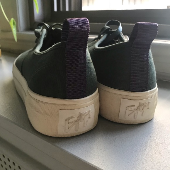 EYTYS Mother Canvas Sneakers - green, platform, unisex, minimal, cork, swedish - Picture 10 of 12